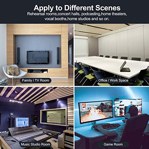 SVILINEK 60 Pack Acoustic Panel Polyurethane Foam Sound Proof Acoustic Treatment Room Kit for Absorbing Sound on Walls, 1" X 12" X 12" Sound-Proof Material for Home Studio Ceiling (60 Pack) (60PCS) - Image 2