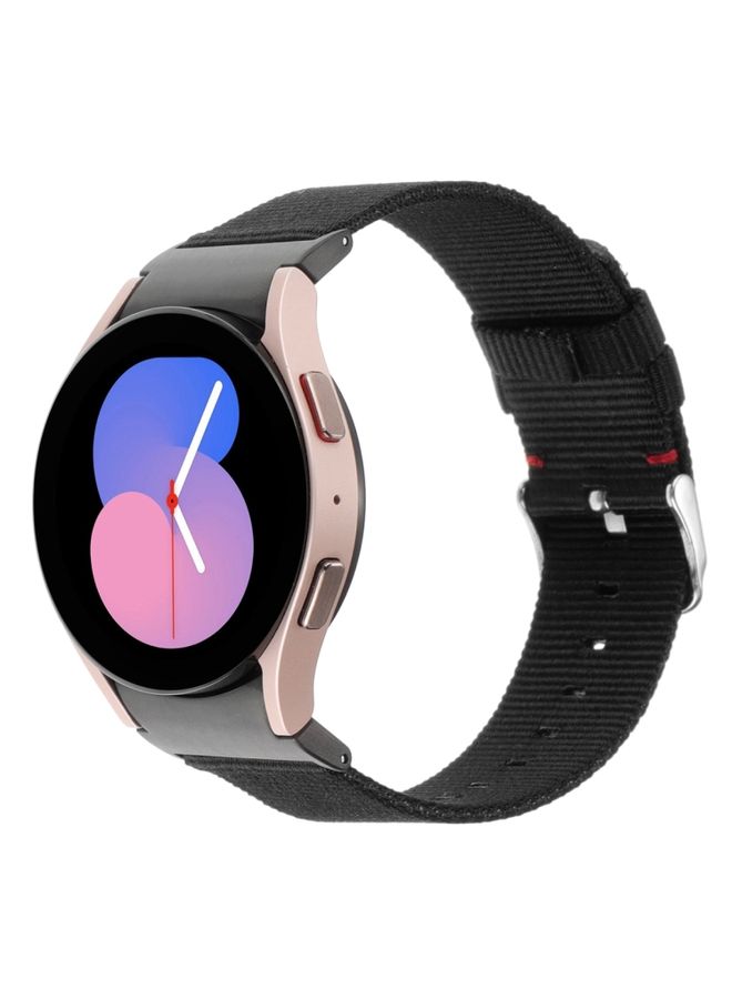 Replacement Strap For Samsung Galaxy Watch6/6 Classic/5/5 Pro Nylon Canvas Watch Band Black