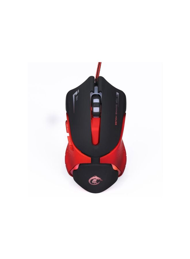 HXSJ LED Wired Gaming Mouse Red/Black - Image 2