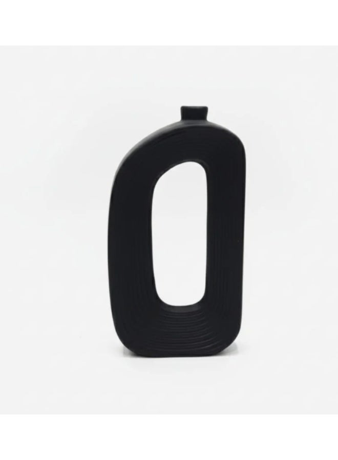 AKDC Large Black Ceramic Decorative Vase – 30×16 cm - Image 2