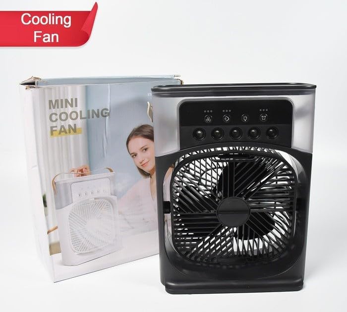 DARKFISH Portable Air Conditioner Fan Mini Evaporative Air Cooler Oscillation Humidifier Timing Function Desktop Misting Fast Cooling Fan With Led Light For Room Office Camping  - Image 3
