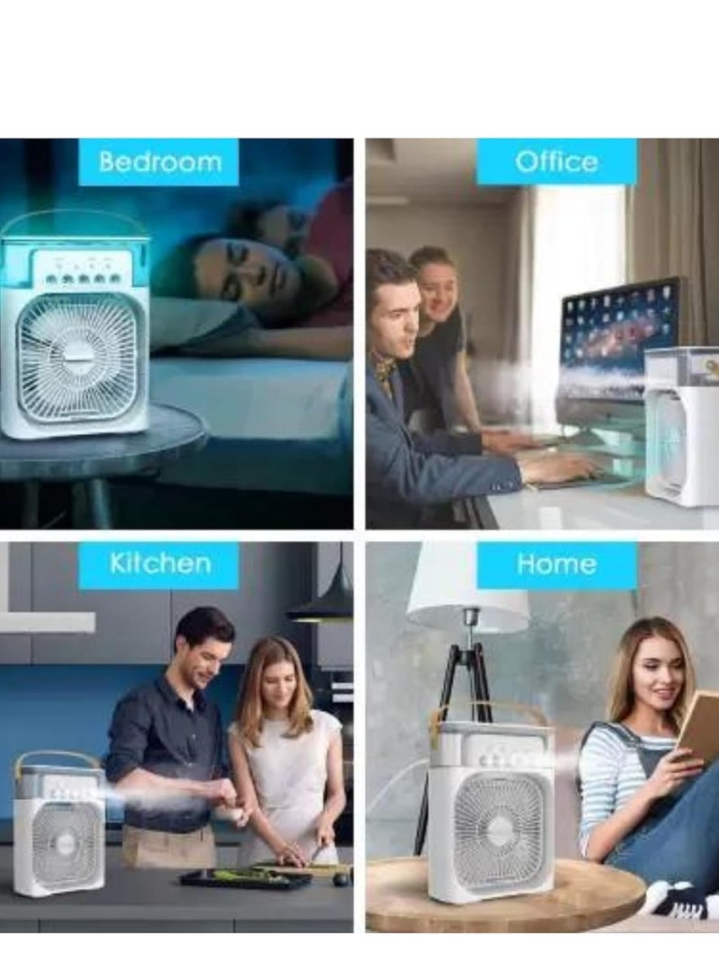 DARKFISH Portable Air Conditioner Fan Mini Evaporative Air Cooler Oscillation Humidifier Timing Function Desktop Misting Fast Cooling Fan With Led Light For Room Office Camping  - Image 5