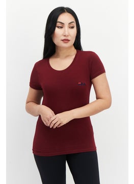 FILA Women Sportswear Fit Training Top, Maroon  - Image 1