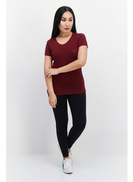 FILA Women Sportswear Fit Training Top, Maroon  - Image 4