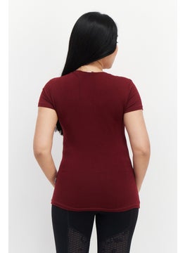 FILA Women Sportswear Fit Training Top, Maroon  - Image 3
