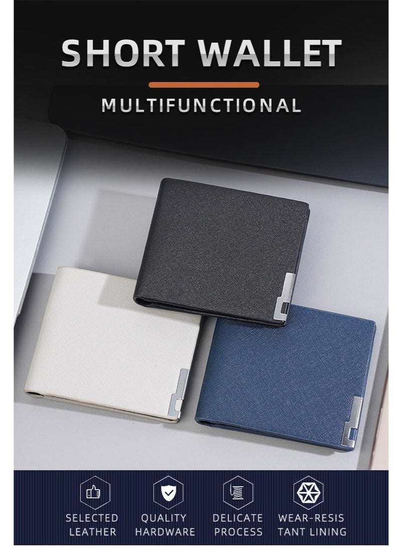 Wallet for Men, Short Slim Purse Bi-fold RFID Blocking Card Holders Gift - Image 2