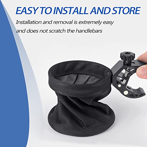 UNIGT Motorcycle Cup Holder, ATV Water Bottle Holder Compatible with Polaris Sportsman Can-Am Spyder Handle Bar Clamp Size 0.6"-1.75" for Wheelchair, Camping Beach Chair, Walker Drink Holder - Image 3