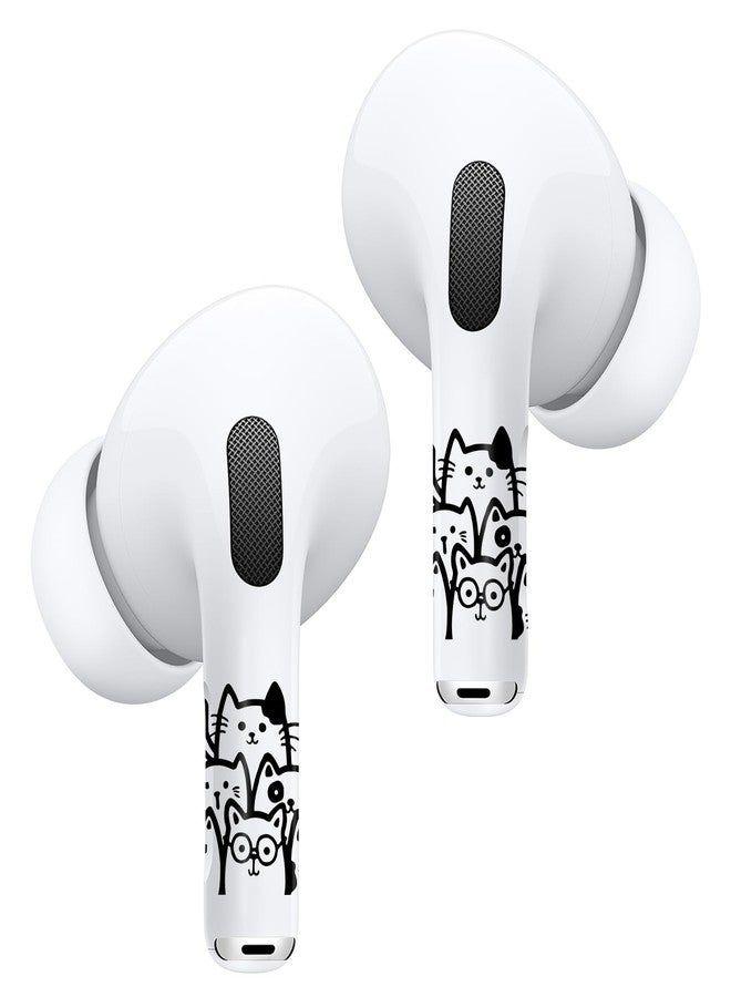 ROCKMAX for AirPods Pro 2 Skin Accessories, Black Cats Sticker Wrap, Easy to Identify Your Earbuds, for Boys and Girls, Compatible to AirPods Pro 2nd Generation Case Cover - Image 1