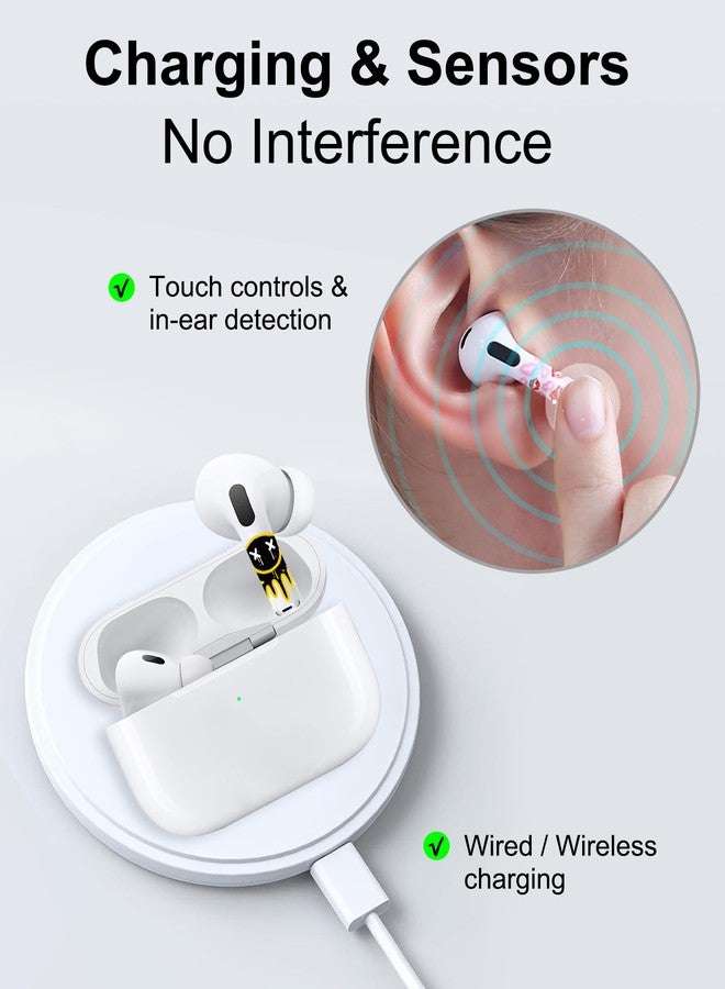ROCKMAX for AirPods Pro 2 Skin Accessories, Black Cats Sticker Wrap, Easy to Identify Your Earbuds, for Boys and Girls, Compatible to AirPods Pro 2nd Generation Case Cover - Image 5