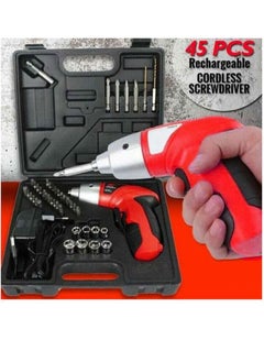 shAyzee 45-Piece Cordless Screwdriver Set Orange/Black/Silver 20x23x6.5centimeter  - Image 1