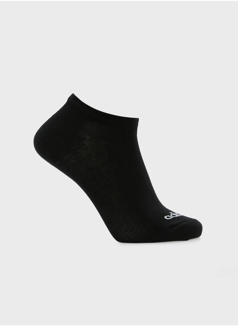 3 Pack Thin Linear Low-Cut Socks