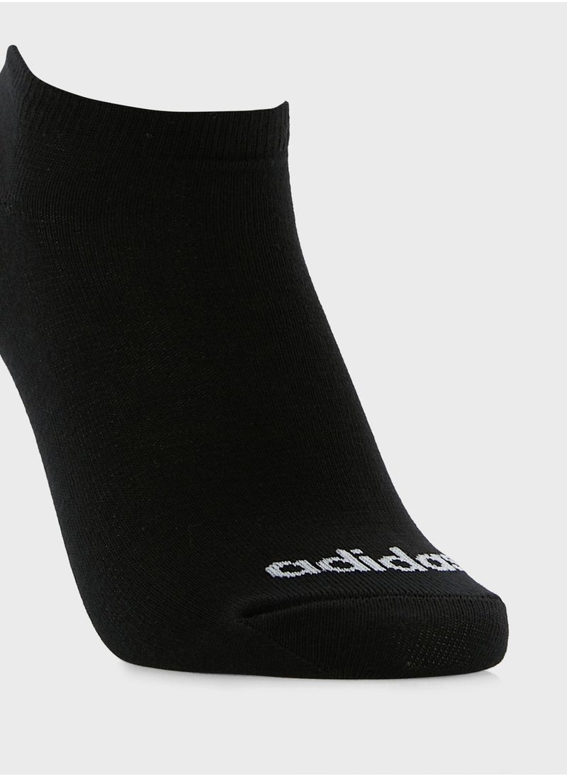 3 Pack Thin Linear Low-Cut Socks