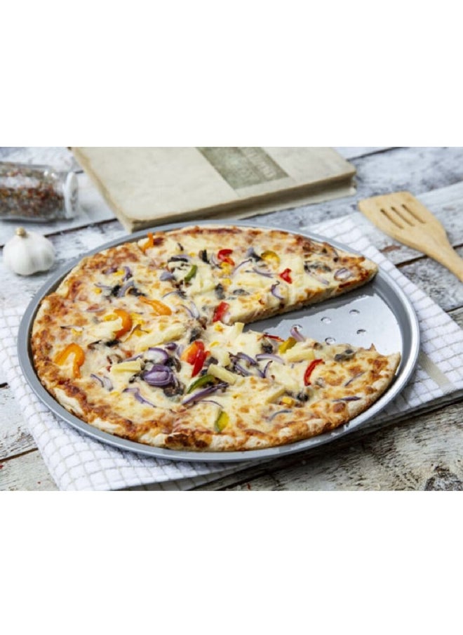 Wham Round Shaped Non-Stick Pizza Tray Silver 1.5 x 31 x 31 cm 55710SACO  - Image 2