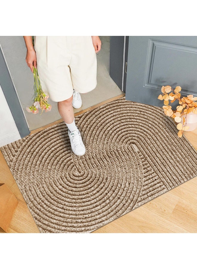 كيلا سجادة باب مقاومة للاتساخ وممتصة للصدمات، سجادة باب داخلية، سجادة باب أمامية وخلفية، خلفية مطاطية، سجادة باب غير قابلة للانزلاق، 45*65 سم - Image 1