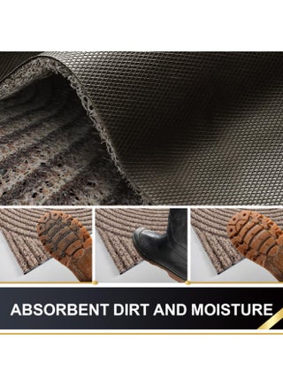 Absorbent Resist Dirt Entrance Doormat Inside Floor Mats Front Back Door Mat Rubber Backing Non Slip Door Mats 45*65CM - view 3