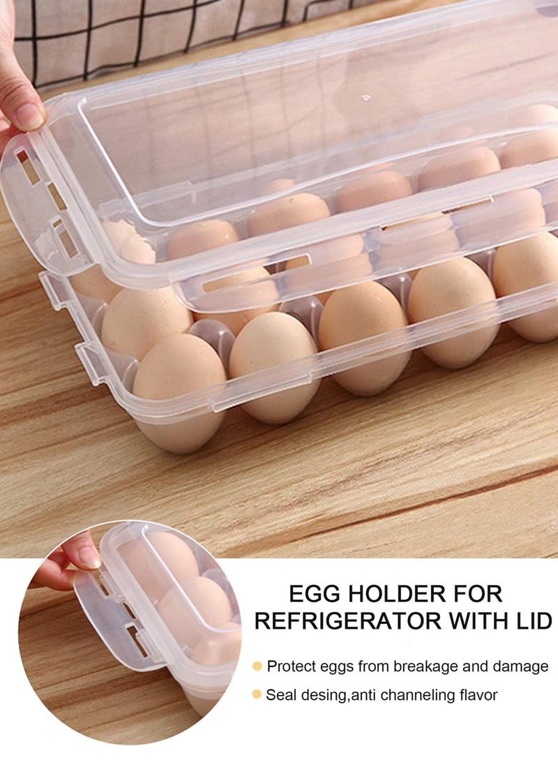 لوبيتيز 4 قطعة مغطاة رف البيض ، صندوق تخزين البيض ، رف البيض الثلاجة ، حاوية تخزين البيض السفر ، علبة البيض الثلاجة البلاستيكية ، صندوق البيض التخييم ، رف علبة البيض على شكل غير منتظم مع غطاء ، مناسبة لتخزين 72 بيض - Image 5