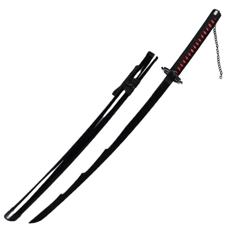 Offo Bleach Ichigo Tensa Zangetsu Life-Size 100cm Wooden Katana Sword | Anime Collectible Sword for Cosplay, Display, Martial Arts Training & Gift for Fans, Kids & Adults - Image 1