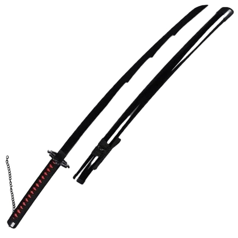 Offo Bleach Ichigo Tensa Zangetsu Life-Size 100cm Wooden Katana Sword | Anime Collectible Sword for Cosplay, Display, Martial Arts Training & Gift for Fans, Kids & Adults - Image 3