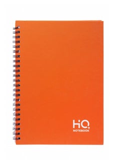 HQ A5 Size Wire Bound Hard Cover Notebook With 160 Pages Orange  - Image 1