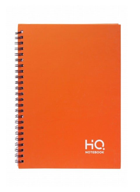 A5 Size Wire Bound Hard Cover Notebook With 160 Pages Orange