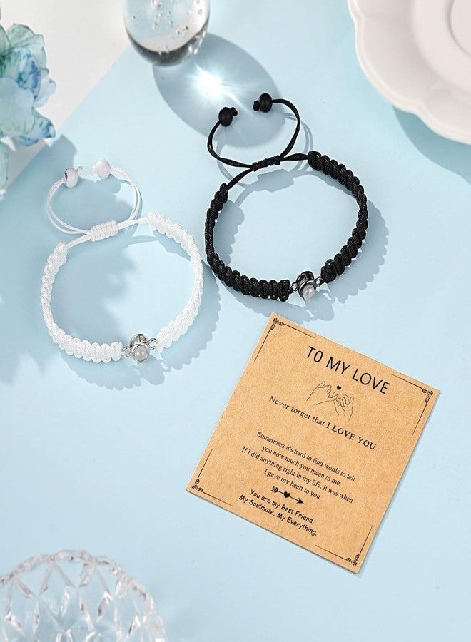 El Regalo 2Pcs I Love You 100 Languages Matching Couple Bracelets Set - Pinky Promise Valentines Day Gift For Unisex Adult (To My Love) - Image 4