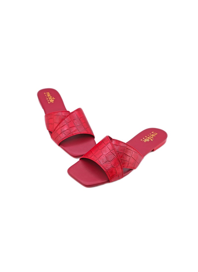 Michelle Morgan - Casual Ladies Slides  Red 36 - Image 1