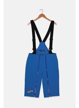 Kids Boys Double Zipper Front Pants, Bright Blue