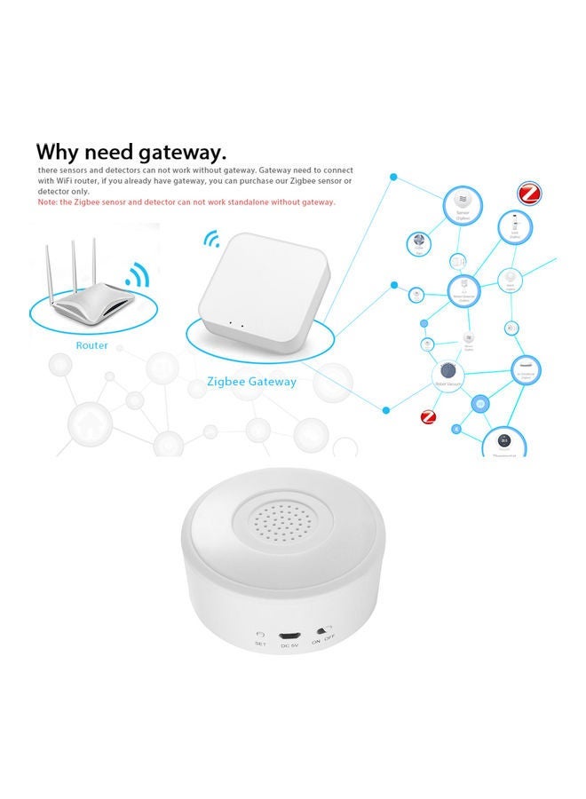NIBEMINENT Tuya Zigbee Siren Alarm Sensor White - Image 3