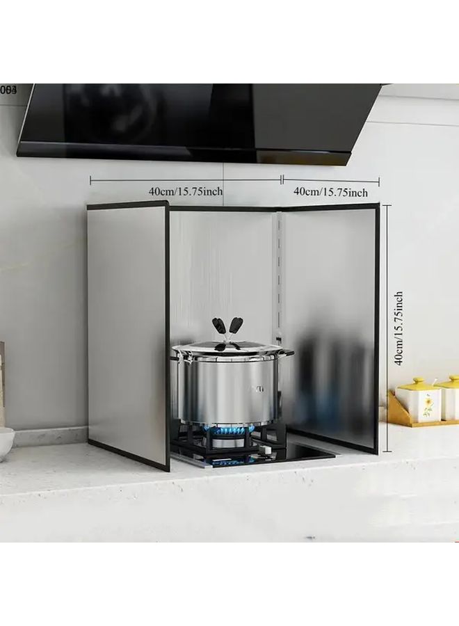 A Splash Guard Protective Panel SDG-1pc Three-Fold for Cleaner Kitchen - Image 1