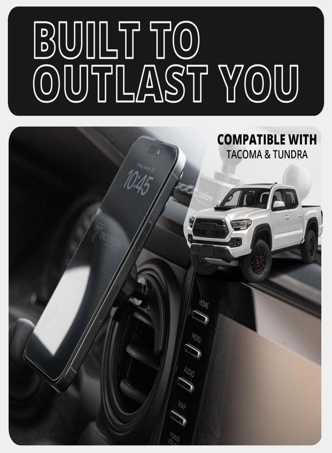 Tackform Link Vent Mount Universal Magnetic Phone Holder Compatible with 2016-2023 Toyota Tacoma and 2014-2021 Toyota Tundra | Billet Aluminum Base, No-Slip | Short Reach | NOT Compatible With MagSafe - Image 2