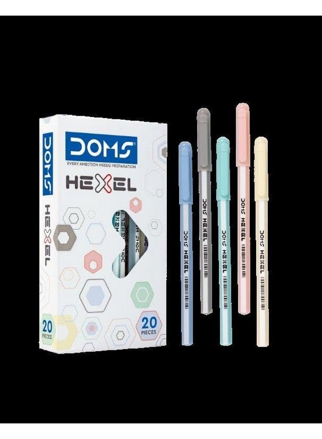 DOMS HEXEL PEN BLUE 20 PCS BOX - Image 1