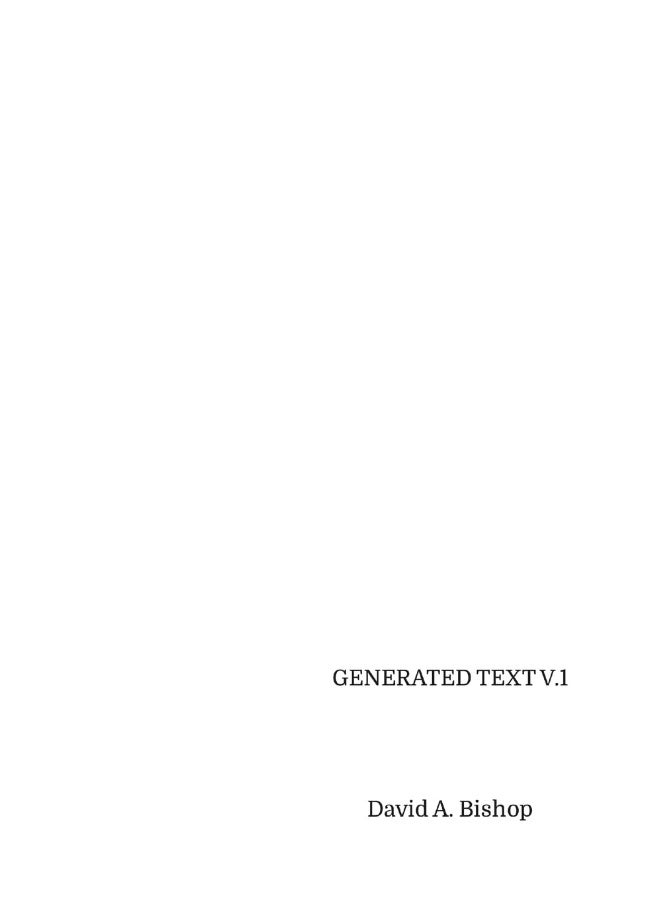 Generated Text, V.1 - Image 1