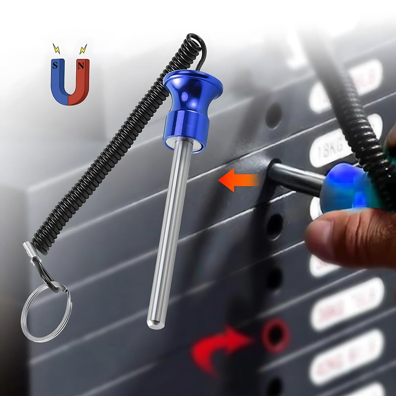 STDKDFW Weight Stack Pin,Universal Magnetic Weight Pin with Pull Rope Strength Training Equipment for Commercial Gym or Home Gym | Pin Insert | Heavy Duty | Health Club Grade Steel Gym Accessories (Blue) - Image 2