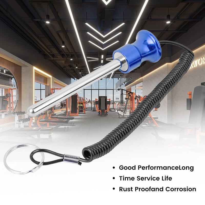 STDKDFW Weight Stack Pin,Universal Magnetic Weight Pin with Pull Rope Strength Training Equipment for Commercial Gym or Home Gym | Pin Insert | Heavy Duty | Health Club Grade Steel Gym Accessories (Blue) - Image 3