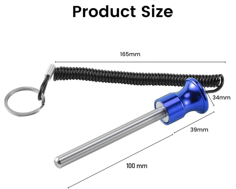 STDKDFW Weight Stack Pin,Universal Magnetic Weight Pin with Pull Rope Strength Training Equipment for Commercial Gym or Home Gym | Pin Insert | Heavy Duty | Health Club Grade Steel Gym Accessories (Blue) - Image 5