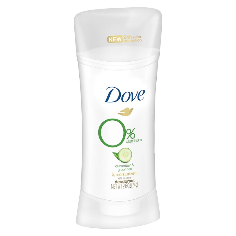 Dove 0% Aluminum Deodorant for Women Â¼ Moisturizers Cucumber & Green Tea with 24-Hour Odor Protection,2.6 Ounce (Pack of 3) - Image 2