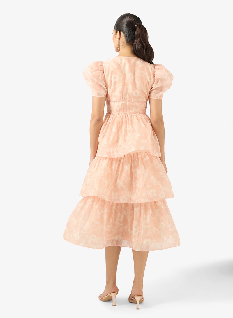 True Decadence V-Neck Ruffle Dress - Image 2