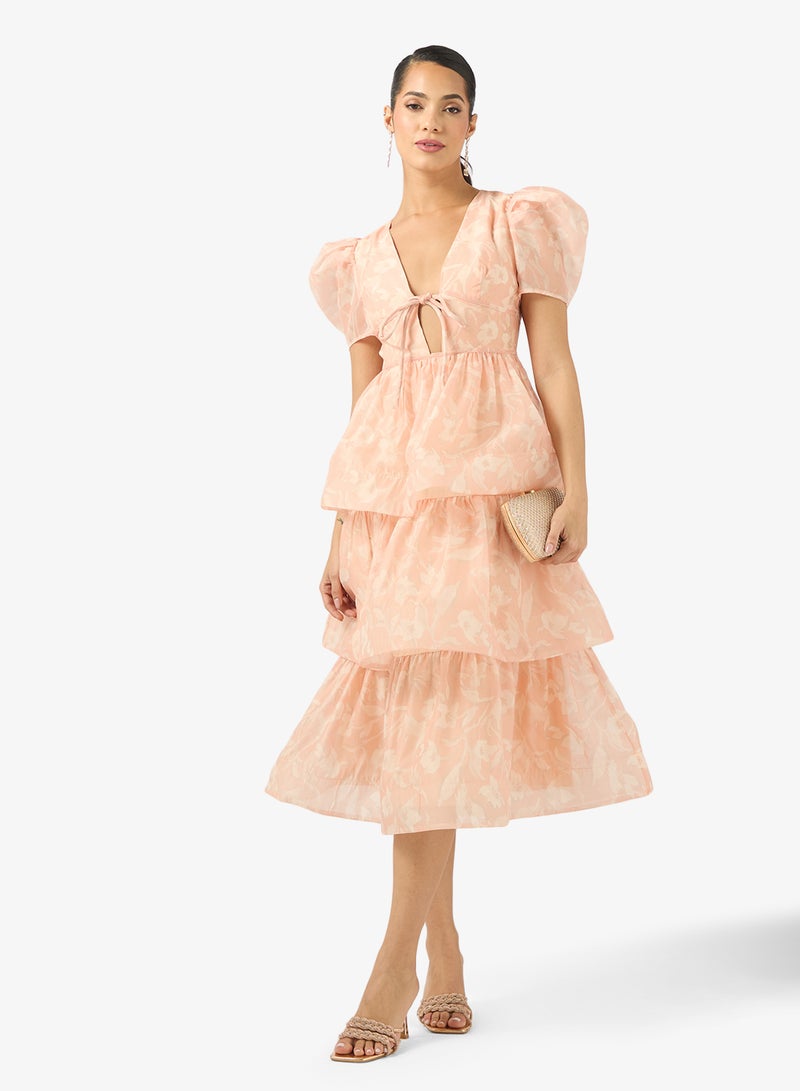 True Decadence V-Neck Ruffle Dress - Image 4