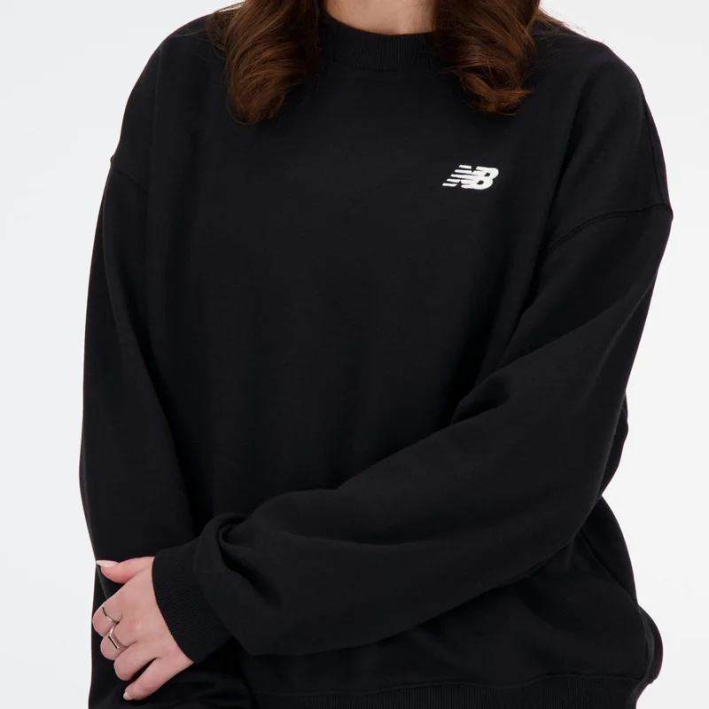 New Balance Black Women's Sport Essentials French Terry Crew for Women | Best Price UAE