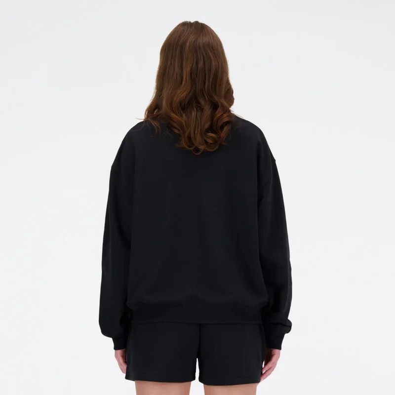 New Balance Black Women's Sport Essentials French Terry Crew for Women | Best Price UAE