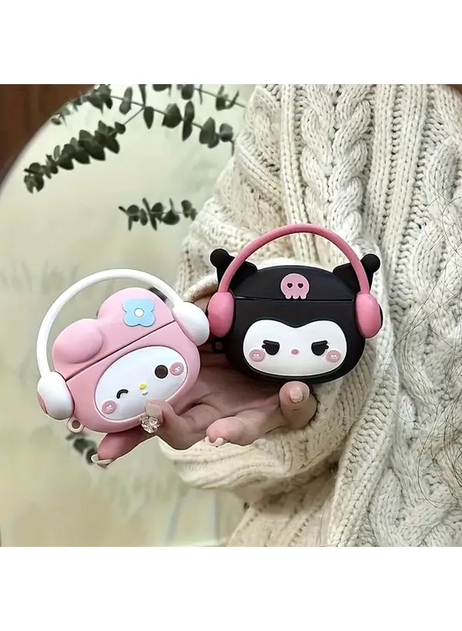 Sanrio Hello Kitty Headphone Case For Airpods Pro1 Pro2 Kulomi Style Pink White - Image 2