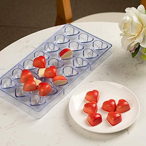 CAKE DECOR Premium 21 Cavity Polycarbonate Chocolate Mould Heart Shape Durable, Food Grade Material Professional Quality for Chocolatiers Easy Release & Cleaning - Image 4