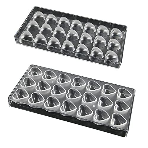 CAKE DECOR Premium 21 Cavity Polycarbonate Chocolate Mould Heart Shape Durable, Food Grade Material Professional Quality for Chocolatiers Easy Release & Cleaning - Image 5