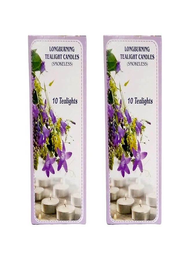 Storescent Smokeless Tea Light Candle for Home Décor - 9 Hours Burning Time, White, Non Scented, Wax Tealight with Long Wick, Candle Light Dinner, Birthday Decoration (Pack of 20pcs) - Image 1