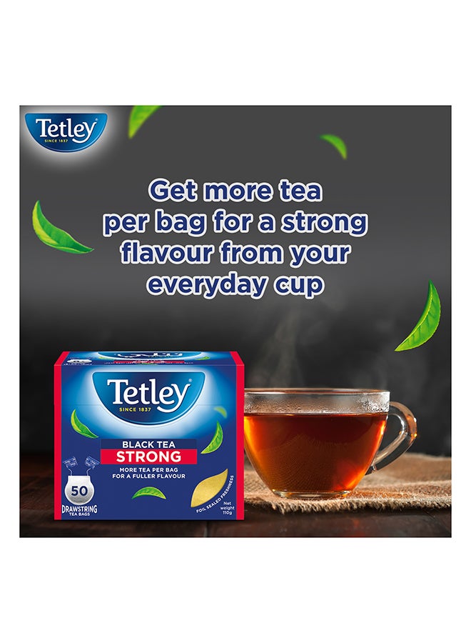 Tetley شاي أسود قوي 50 كيس شاي - Image 2