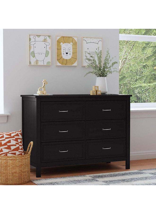 Al Home Kids Dresser: 117x49x85 Wood, Black by Alhome 