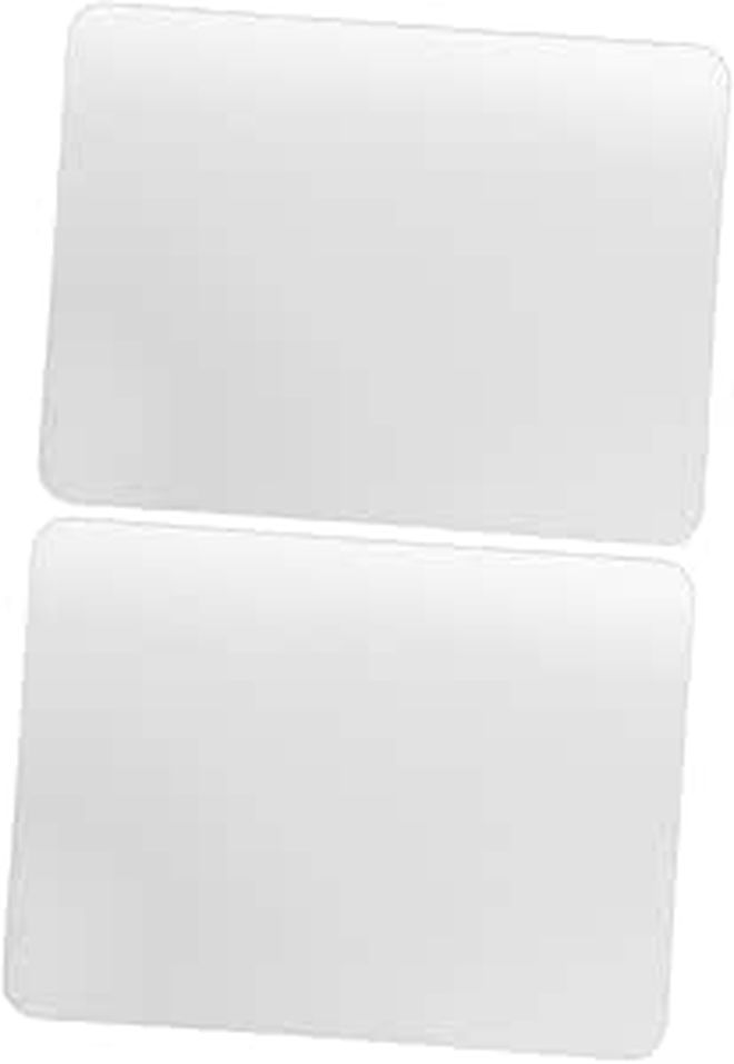 2Pcs Clear Non Slip Glass Mouse Pad for Laptop Gaming and Office Desk Mat - Image 1