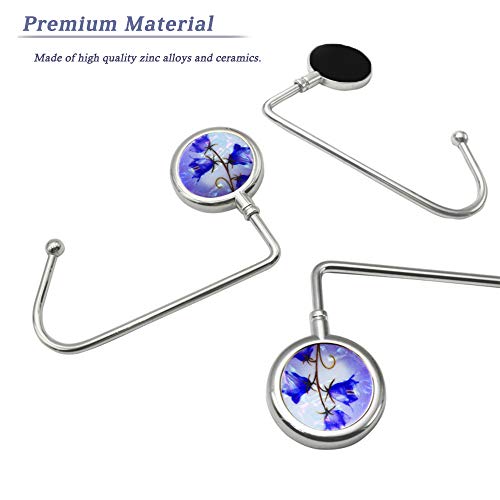 AUHOKY 6Pcs Portable Purse Hook Handbag Hanger for Table, Fashionable Long Handbag Bag Holder Under Counter, Christmas Stocking Holders Mantel Hooks for Women Girls Bags Storage(6 Vintage Patterns) - Image 3