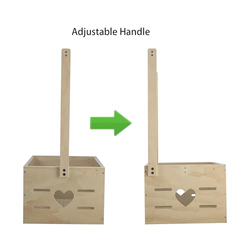 ARTAWEIN Wooden Baby Shower Crate Closet Clothes Hangers Dividers Large Gift Basket Boys Girls Wood Box Storage Display Handles Ivy Garland Welcome Gifts New Parents - Image 4