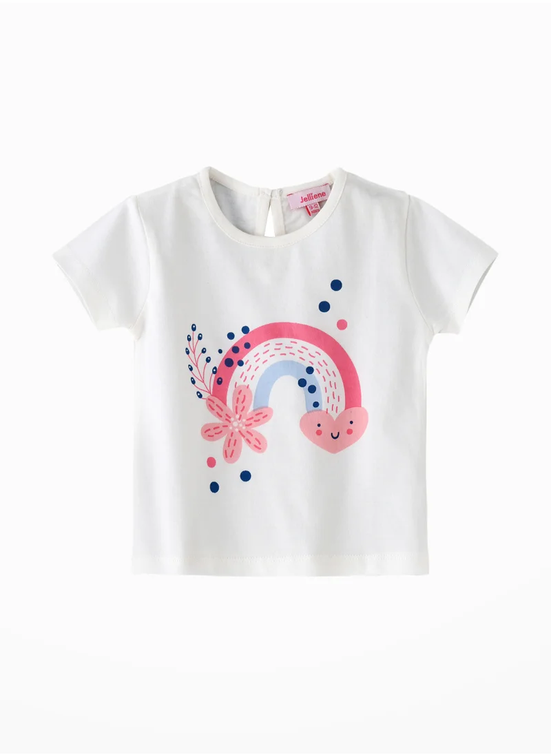 جيلين Sunshine Squad: Girls' Comfy Cotton Tees Playful & Summer Fun